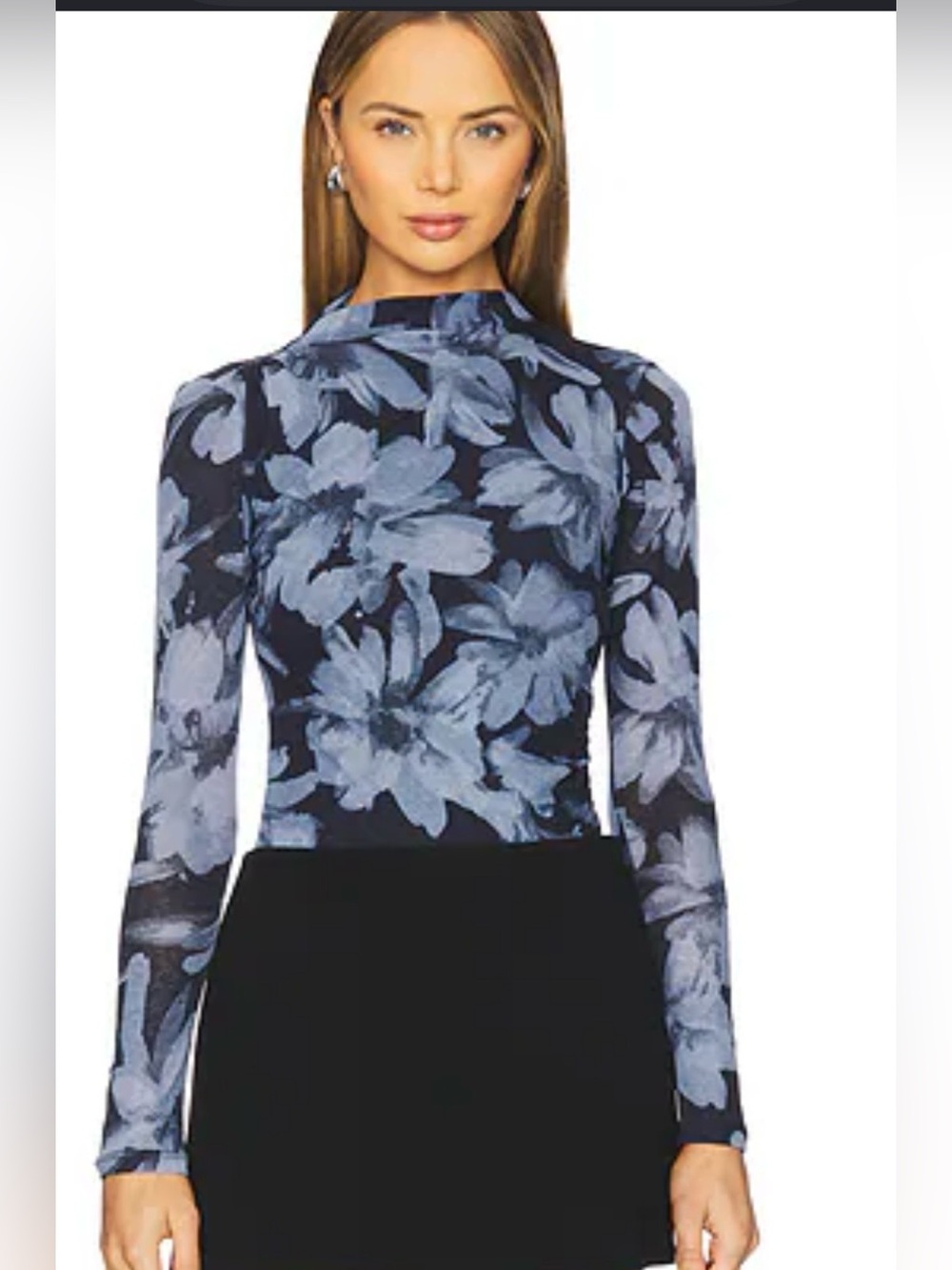 Rails joelle top in midnight lily Long Sleeve Top